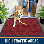 OLANLY Front Door Mat Outside Entrance 35x23, Heavy-Duty Rubber Doormat - Image 5