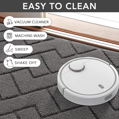 hicorfe Dirt Trapper Indoor Doormat, Non Slip Backing Washable Door Mats - Image 6