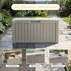 140 Gallon Outdoor Storage Box, Deck Box Waterproof, Toy Storage Bin - Image 3