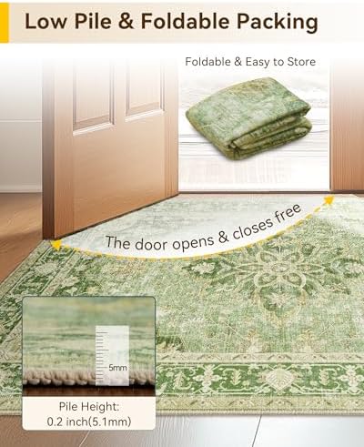 RELEANY Washable Area Rug, Runner 2'x8' - Image 5