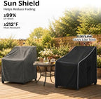 All Weather Patio Chair Cover Waterproof, 2 Pack - Image 7