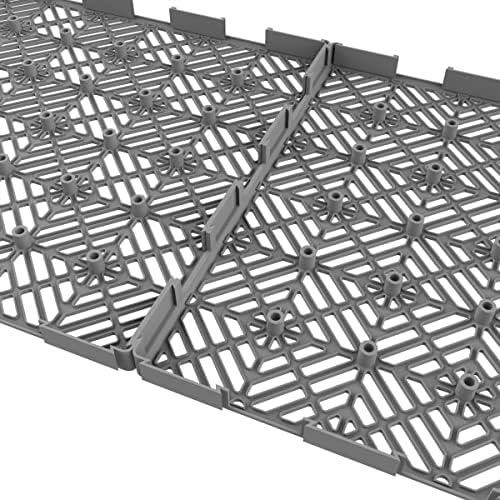 Pure Garden 12-Pack Polypropylene Interlocking Patio Deck Tiles - Image 3