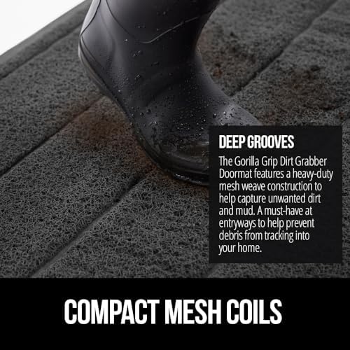 GORILLA GRIP Dirt Grabber Door Mat Durable Mesh - Image 4