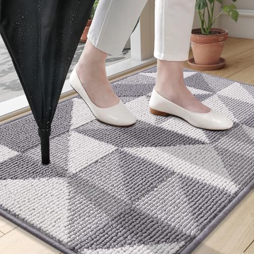 OLANLY Door Mat Indoor Entrance Washable 30x17, Odor-Free Low-Profile Front - Image 2