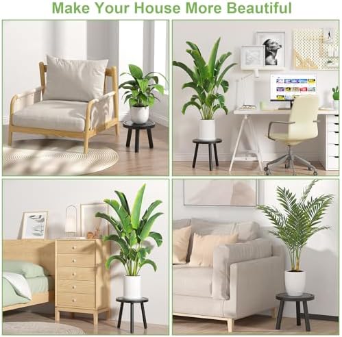 3-Pack Wood Plant Stands Indoor, Single Plant Stand - Image 4