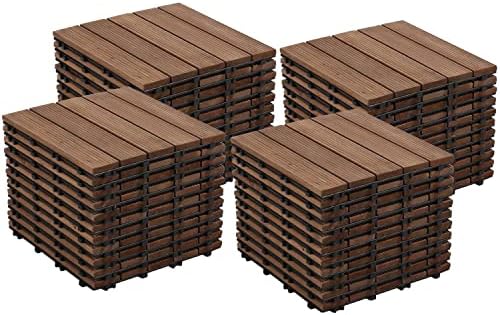 Yaheetech 44PCS Interlocking Deck Tiles Outdoor Patio Floor by Yaheetech
