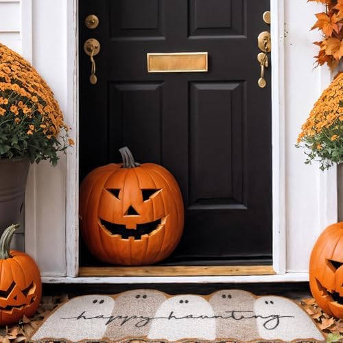 Tinideya Halloween Ghost Welcome Doormat Outdoor Coir Door Mat - Image 6