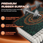SUPERJARE 0.56'' Thick 96 Sq Ft Rubber Top Gym Flooring - Image 5