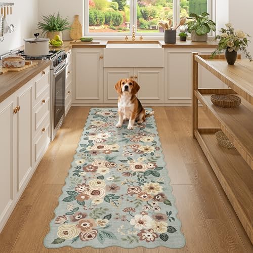 DUKINO 2x6 Runner Rug, Floral Washable Rug - Image 5
