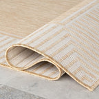 nuLOOM Asha Tan Bordered Power Loomed Indoor/Outdoor Area Rug - Image 7