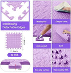 Shihanee 16 Foam Floor Interlocking Tiles, 11.8 x 11.8 Inch - Image 2
