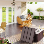Goovilla Plastic Interlocking Deck Tiles, 9 Pack, Dark Brown by Goovilla