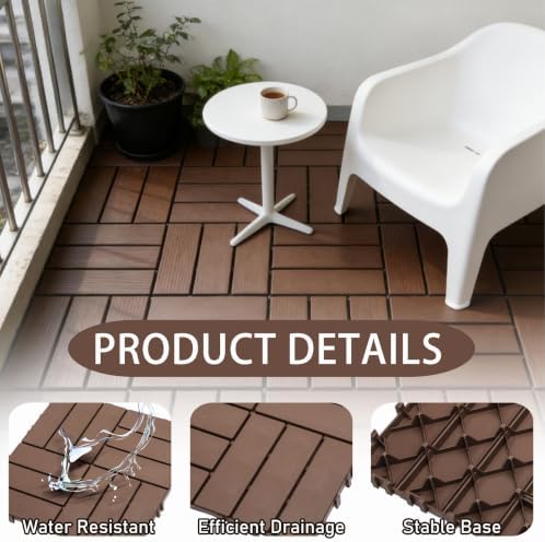 68-Pack 11.42" Interlocking Deck Tiles - Image 6