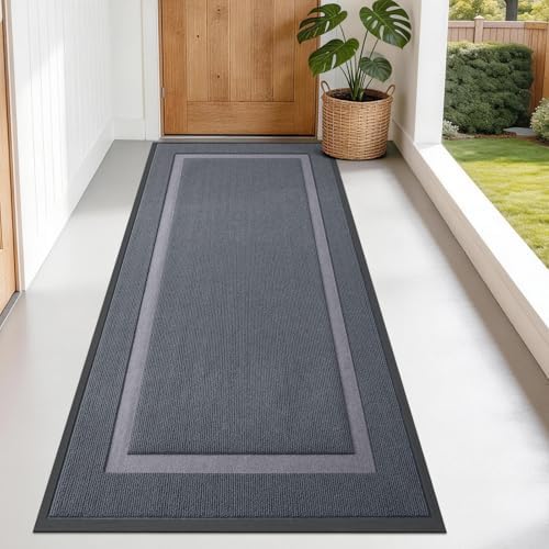 OLANLY Front Door Mat Outside 71x30, All-Season Heavy-Duty Rubber Doormat by OLANLY