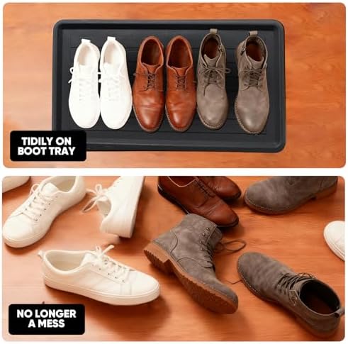 HIYARD Rubber Boot Tray for Entryway, Shoe Tray, Shoe Mat for Indoor and Outdoor - Image 5