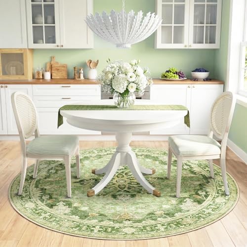 RELEANY Washable Area Rug, Round 6ft - Image 3