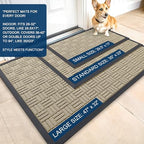 OLANLY Front Door Mat Outside Entrance 47x23, Heavy-Duty Rubber Doormat - Image 2