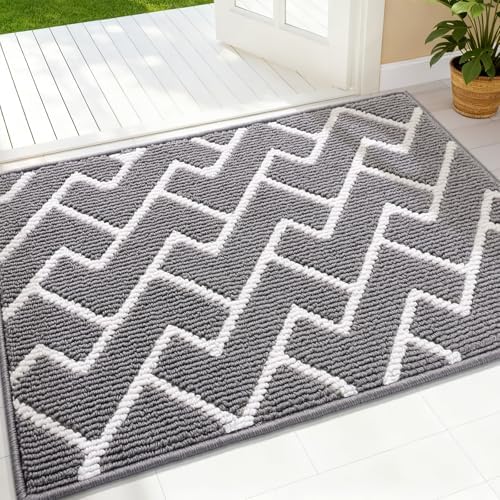 OLANLY Front Door Mat 32x20, Low-Profile Easy Clean Doormat by OLANLY