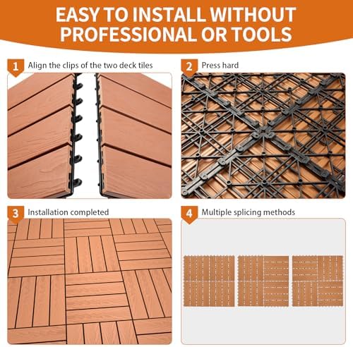 Polymer Interlocking Composite Deck Tiles Outdoor - Image 3