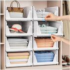 caktraie 5 Pack Stackable Closet Storage Basket - Image 2
