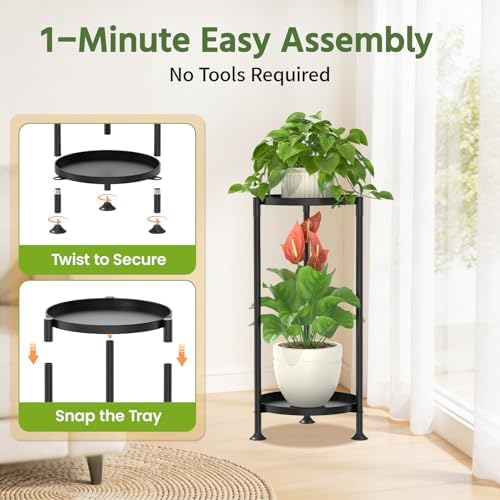 LASZOLA Plant Stand Indoor Tall Corner - Image 3