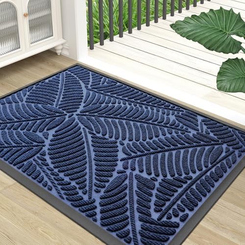 Colorxy Waterproof Front Doormat, Sturdy Natural Rubber Door Mat by Colorxy
