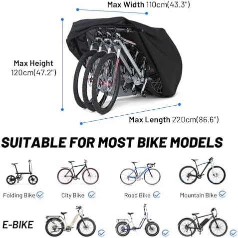 Favoto Bike Cover Waterproof Outdoor Storage - Image 3