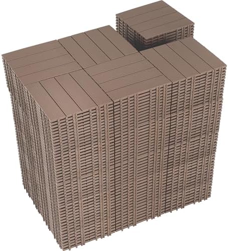 288 PCS Plastic Interlocking Deck Tiles by SkillMaid