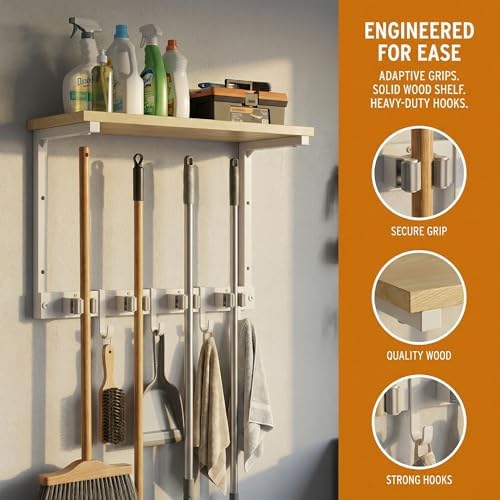 Upgraded Broom Holder Wall Mount - Image 3
