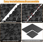 44Pcs Plastic Drainage Interlocking Floor Tiles 12" x 12", Modular Interlocking - Image 3