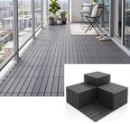 GIANTEX 36 PCS Plastic Interlocking Deck Tiles, Waterproof PP Floor Tiles by Giantex