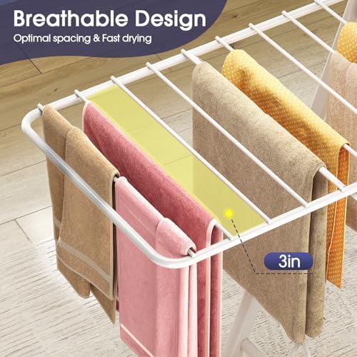 APEXCHASER Clothes Drying Rack, 67.7" L Height Adjustable - Image 5