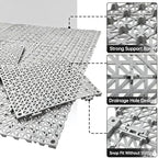 RITOLLO Modular Interlocking Cushion Drainage Floor Tiles, Yard -Gray - Image 4