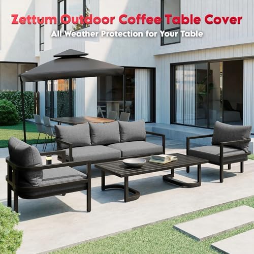 Zettum Outdoor Coffee Table Cover – Coffee Table Cover Rectangle Waterproof & - Image 7