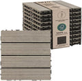 IDZO Wood Plastic Composite Deck Tiles Set of 10, Sustainable FSC Composite by Idzo