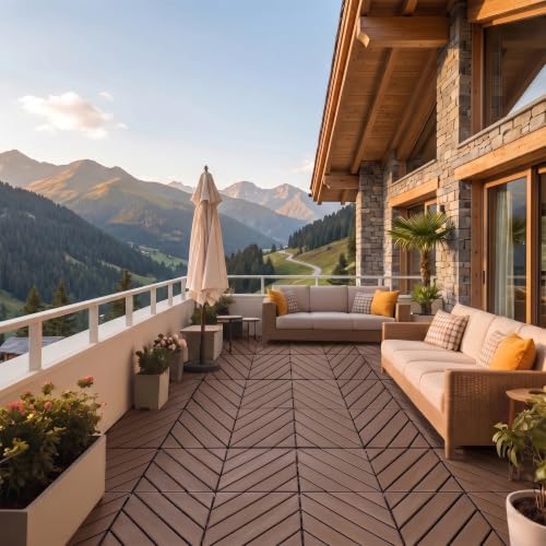 44 PCS 12"x12" Interlocking Deck Tiles - Image 7