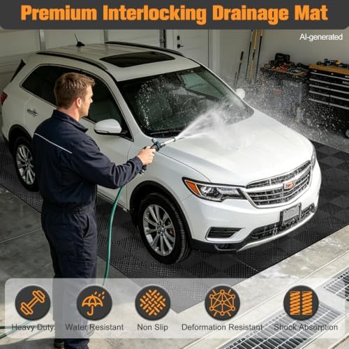 Interlocking Drainage Tiles 12" x 12" Modular Interlocking Cushion - Image 4
