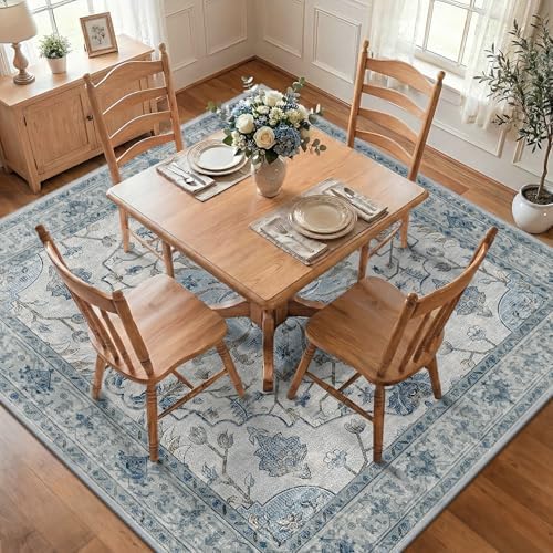 RELEANY Washable Area Rug, Square 7'x7' by RELEANY