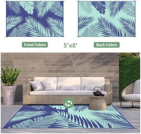 GENIMO Outdoor Rug, Waterproof Plastic Rugs - Image 2