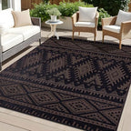 OLANLY Outdoor Rug 6x9 ft Waterproof Reversible Boho Mat by OLANLY
