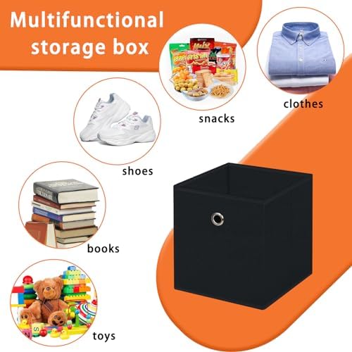 Foldable Storage Cubes Bins, 11 Inch Cloth Storage Cube Fabric Storage Box - Image 3