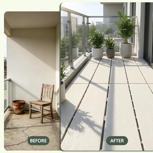 Plastic Interlocking Deck Tiles, Outdoor Patio Flooring 22 sq ft - Image 3