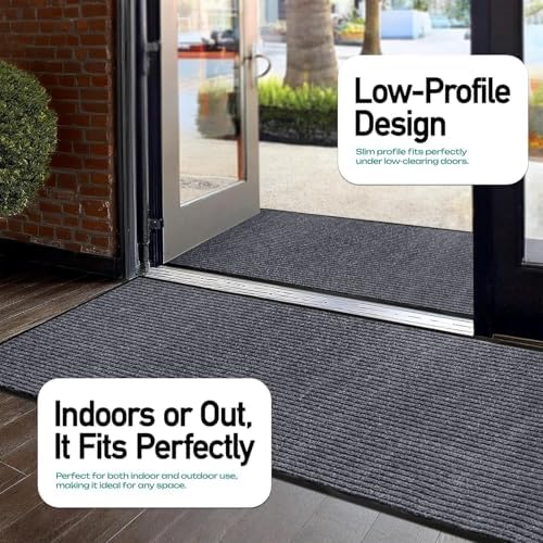 LuxUrux Striped Gray Door Mat - Image 5