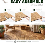 Acacia Interlocking Deck Tiles, 12 Slats - Image 3
