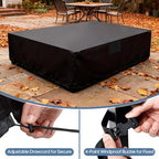DUMOS Rectangular Outdoor Furniture Cover, Matte Black - Image 3