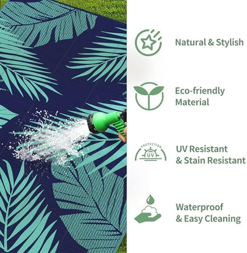 GENIMO Outdoor Rug, Waterproof Plastic Rugs - Image 6