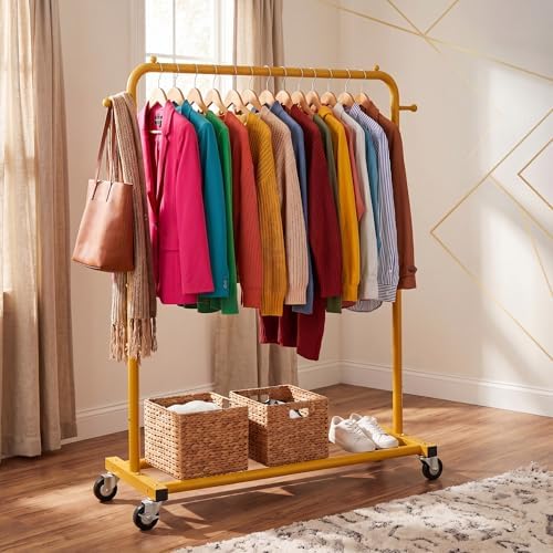 Sywhitta Metal Clothing Rack on Wheels - Image 2
