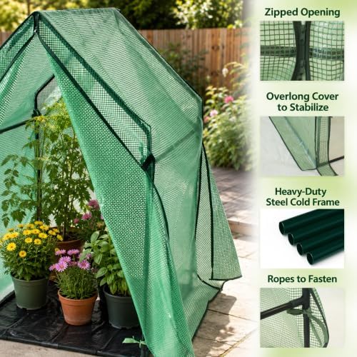 Gardzen Mini Greenhouse, PE Cover - Image 3