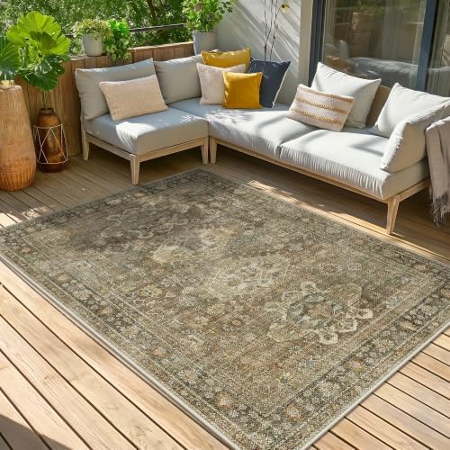 GENIMO 5x8 Outdoor Rug, Washable - Image 3
