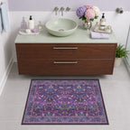 Washable Small Purple Rug 2x3 for Entryway Non Slip, Bohemian Throw Rug for - Image 3